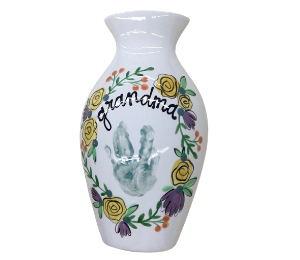 Geneva Floral Handprint Vase