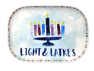 Geneva Hanukkah Light & Latkes Platter
