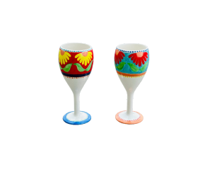 Geneva Floral Wine Glass Set