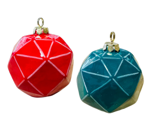 Geneva Jewel Toned Faceted Ornament