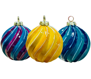 Geneva Jewel Toned Spiral Ornament