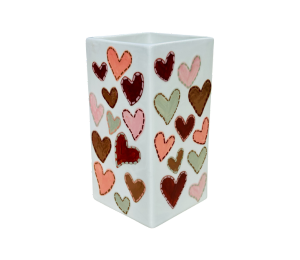 Geneva Quilted Heart Vase